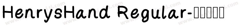 HenrysHand Regular字体转换